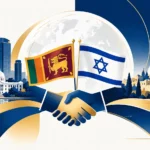 Editorial illustration symbolizing Sri Lanka–Israel friendship and cooperation